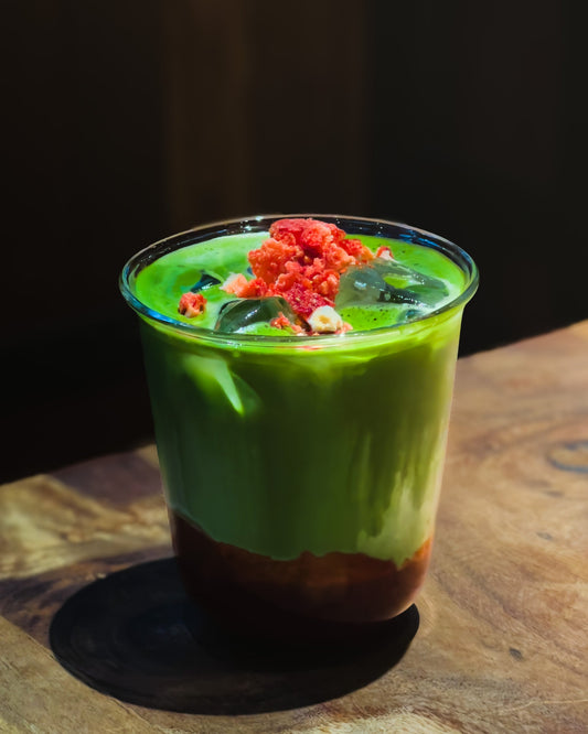 STRAWBERRY MATCHA LATTE